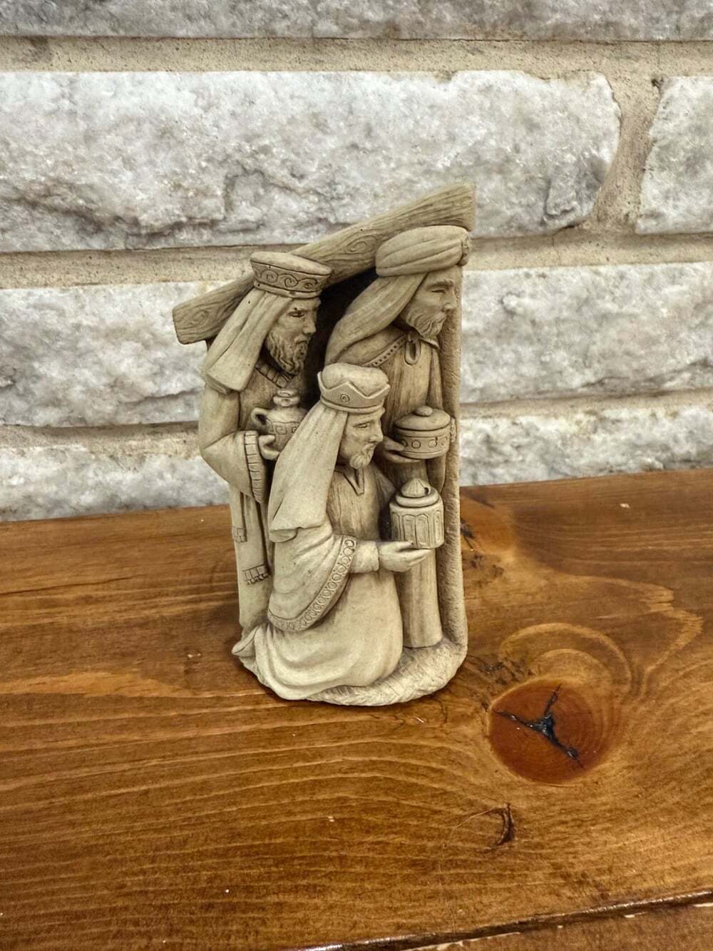 Carruth Studio Nativity Wall Plaque 3 wise Men Vintage 2007 Signed Fantastic